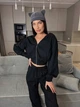 Жіночий вельветовий костюм на блискавці Uaclothes 42-44 Чорний (like31427-116351349) - изображение 4