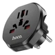 Перехідник мережевий Hoco AC6 Unimpeded Universal Conversion Plug (EU) Black - зображення 4