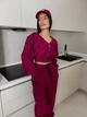 Жіночий вельветовий костюм на блискавці Uaclothes 42-44 Бордовий (like31426-116341349) - изображение 3