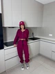 Жіночий вельветовий костюм на блискавці Uaclothes 42-44 Бордовий (like31426-116341349) - изображение 4