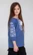 Дитяча вишиванка для дівчинки vishivano4ka 917-7 134-140 синя - изображение 2