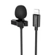Мікрофон-петличка Hoco L14 Lightning 2m Lavalier Microphone Black - зображення 1