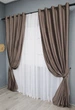 Комплект штор на люверсах VR-Textil Оксамит № 1655ш Какао 150х280 см 2 шт (37-0227) - изображение 3