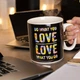Велика керамічна кружка "Do what you love", 1 літр, Чорна (Кружка гігант) - зображення 4