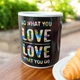 Велика керамічна кружка "Do what you love", 1 літр, Чорна (Кружка гігант) - зображення 6