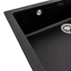 Гранитная мойка прямоугольная для кухни Platinum 7945 Paruana 780x450x190 матовая черная - изображение 5