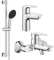 Комплект змішувачів для ванної кімнати Grohe QuickFix Start Edge ColdStart (UA202501SE) - изображение 1