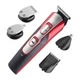 Професійний Тример GEEMY PROFESSIONAL HAIR CLIPPER Машинка для стрижки волосся з насадками для бороди, носа і вух Red - зображення 2