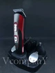 Професійний Тример GEEMY PROFESSIONAL HAIR CLIPPER Машинка для стрижки волосся з насадками для бороди, носа і вух Red - зображення 6
