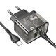 Сетевое зарядное устройство HOCO N34 Dazzling dual-port PD20W+QC3.0 charger set(Type-C to Type-C) Transparent - изображение 5
