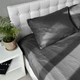 Комплект постільної білизни Emily Fiber Grey Stripe мікрофібра полуторний 160х215 см сірий (94193800) - зображення 1