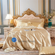 Атласное Золотое Евро постельное белье Moka Textile 200х220см - изображение 4