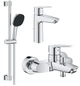 Комплект змішувачів для ванної кімнати Grohe QuickFix Start (UA202301MQ) - изображение 1