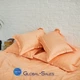 Сатиновое Гладкое Полуторное Персиковое постельное белье Calipso 160*220см - изображение 5