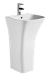 Раковина моноблок Mixxus BEVEL-1101 с отверстием под смеситель и переливом 450х435х835mm (MI6697) - изображение 9