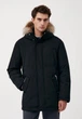 Подовжений чоловічий пуховик з хутром Finn Flare FAB21080-200 чорний 2XL - зображення 1