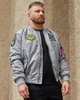 Бомбер MA-1 сірий з нашивками 831 БрТА 4XL - изображение 3