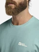 Футболка хлопковая длинная мужская Jack Wolfskin Essential T M 1808382-E0180 L Бирюзовая (4064886437660) - изображение 4