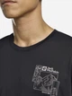 Футболка спортивная длинная мужская Jack Wolfskin Vonnan Graphic T M A62314-T0248 M Темно-серая (4064886424875) - изображение 3