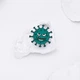 Значок (пин) BROCHE брошь бижутерия Медицина Вирус зелёный BRGV114800 - изображение 4