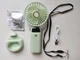 Портативный ручной настольный mini Fan вентилятор с аккумулятором и зарядкой от USB МЯТНЫЙ ЦВЕТ - изображение 6