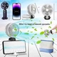 Портативный ручной настольный mini Fan вентилятор с аккумулятором и зарядкой от USB, подставка для телефона Синий - изображение 6