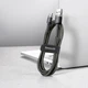 Кабель Baseus Cafule Cable USB for Micro 2.4A 0.5 м Grey/Black (CAMKLF-AG1) - зображення 4