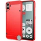 Силіконовий (TPU) чохол UniCase Carbon для Nothing CMF Phone 1 - Red - зображення 1