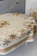 Новогодняя овальная скатерть ПРОВАНС Золотой праздник, 135х180см 037390 - изображение 3