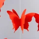 Паперова Гірлянда Із 3D Метеликів Червоний - зображення 2