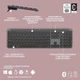 Клавіатура бездротова Logitech Signature Slim K950 US Graphite USB (920-012465) ( Сірий ) - зображення 8