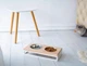 Миски на підставці Harley and Cho Lunch Bar Natural wood + White S 36x18x7cm / Миски по 0,45л Натуральний + білий (HC-003300017) - зображення 3