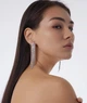 Сережки Довгі вечірні у стразах Fashion jewelry Срібні - зображення 3
