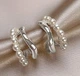 Жіночі сережки біжутерія Жанета jewelry Сріблястий - зображення 1