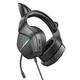 Наушники накладные Borofone BO106 игровые с ушками и LED подсветкой, USB, 3.5 мм, elf cat, Black - изображение 2
