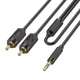 AUX кабель Hoco UPA28 AUX 3.5 to dual RCA 1.5m Черный - изображение 2