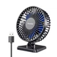 Вентилятор настільний Gaiatop TF30 USB, 3 швидкості, 1м, 5W, black-blue - зображення 1