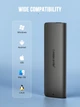 Зовнішня кишеня для SSD Lemorele SD1L M.2 NVME SSD Enclosure 10Gbps USB 3.1 Gen2 Type C Solid State Drive Case, Grey - зображення 2