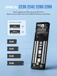 Зовнішня кишеня для SSD Lemorele SD1L M.2 NVME SSD Enclosure 10Gbps USB 3.1 Gen2 Type C Solid State Drive Case, Grey - зображення 6