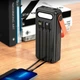 Повербанк із сонячною панеллю Hoco DB33 Plus Rising 22.5W+PD20W Sun Solar 30000mAh Black - зображення 10