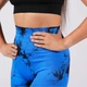 Леггинсы женские спортивные с пуш-ап Tie Dye 18709 L синий мрамор 5031213 - изображение 5