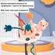 Детская силиконовая погремушка - прорезыватель Cute Piggy сенсорная развивающая игрушка Монтессори для мелкой моторики ребенка, разноцветная (100742486) - изображение 3