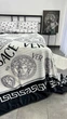 Плед велсофт полуторний 145х220 принт Versace білий - зображення 4