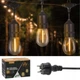 Декоративная садовая ретро-гирлянда 10 м 10 LED GardenLine SOL1243 цвет теплый-белый - изображение 3
