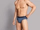 Трусы слипы однотонные для мужчины Livergy LYCRA® 434553 L Синий - изображение 2