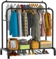 Двойная стойка вешалка для одежды и обуви Smart Loft Master Rack стальная с полкой Black - изображение 1