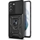 Чехол Fiji Camera Defence для Samsung Galaxy A03s (A037) бампер с защитой камеры и подставкой Black - изображение 1