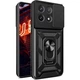 Чехол Fiji Camera Defence для Poco X6 Pro 5G бампер с защитой камеры и подставкой Black - изображение 1