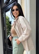 Жіноча сорочка на кнопках з довгим рукавом Q3021 3XL-4XL (58-60) Бежевий - зображення 3