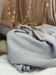 Покрывало ZEINTEX Косичка хлопковое серое 120х200 см - изображение 2